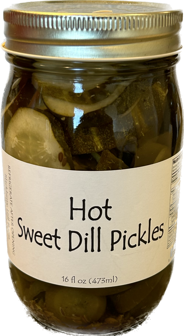 Local Hot/Sweet Dill Pickle Slices (16oz)
